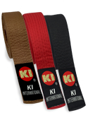 KI Deluxe Color Belts (Red, Brown, or Black) - for Karate and Judo