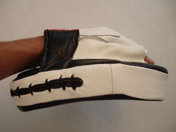 Focus mitt -side view with hand