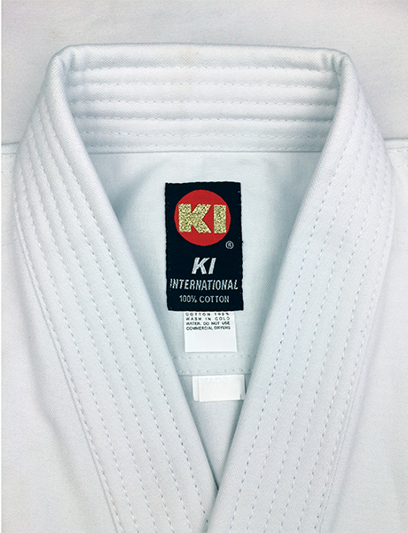 KI - Heavy Weight (white Karate uniform, Karate gi) neck