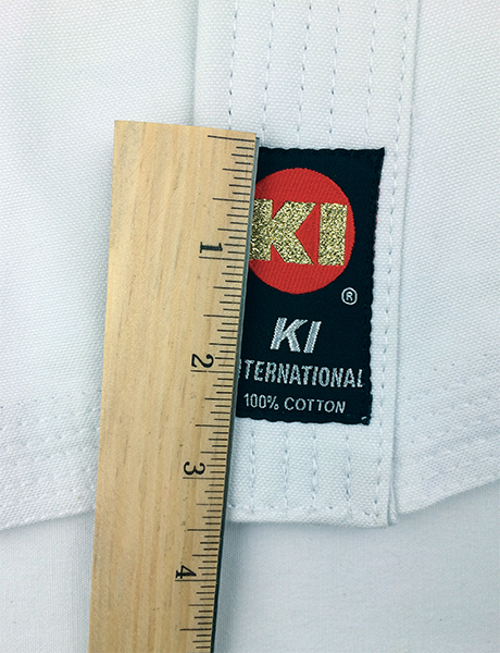 KI - Heavy Weight (white Karate uniform, Karate gi) label