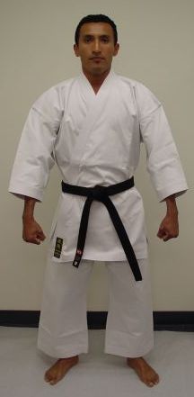 KI MUGEN black label white karate uniform - Karate gi  (stand up picture)