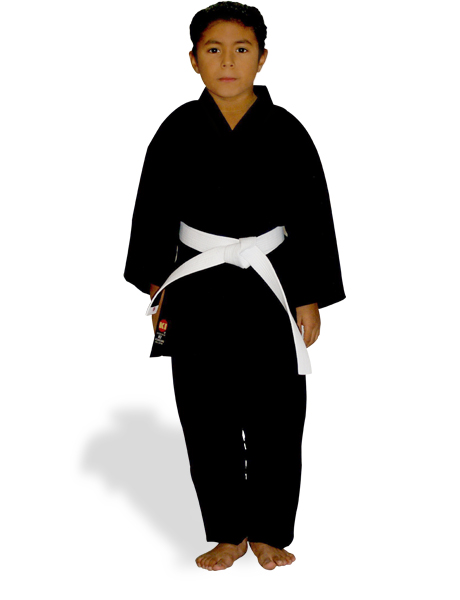 KI - Light Weight 8 oz. 100% Cotton Karate Uniform (black)
