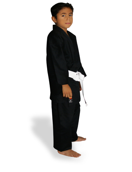 KI - Light Weight 6.75 oz. Poly-Cotton Karate Uniform (black Karate gi)