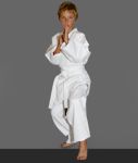 KI - Light Weight 8 oz. Poly-Cotton Karate Uniform (white karate gi)