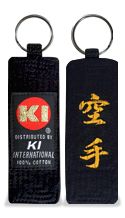Embroidered Black Belt Key Holder (Karate)