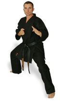 KI - Heavy Weight (black karate uniform, Karate gi) (size 00 only)