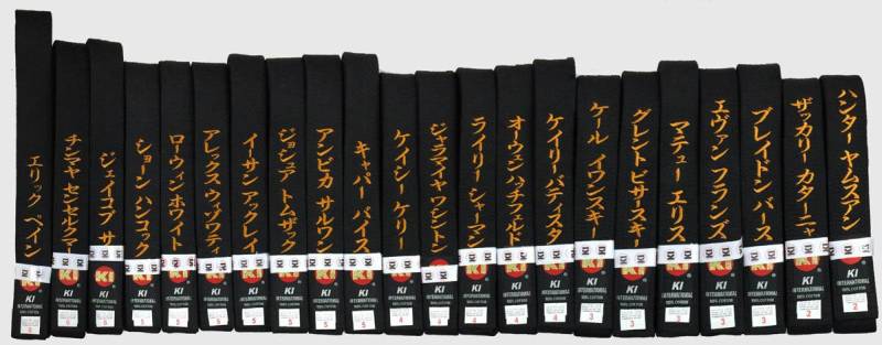 black belts embroidery