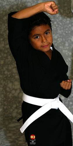 KI - Light Weight 6.75 oz. Poly-Cotton Karate Uniform (black Karate gi)