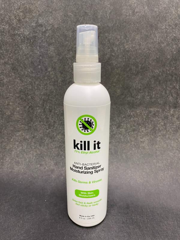 Kill It Hand Sanitizer Moisturizing Spray 8 fl oz. (236 ml) Bottle