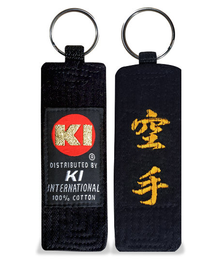 Embroidered Black Belt Key Holder (Karate)