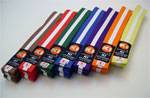 Student color belts with White stripe for Judo and Karate