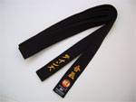 1 1/2 inches Judo or Karate Black belt with embroidery on both ends