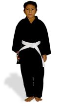 KI - Light Weight 8 oz. 100% Cotton Karate Uniform/gi (black)